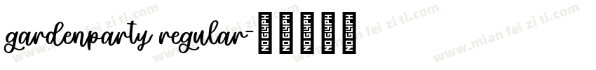 gardenparty regular字体转换